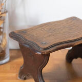 Walking stool feet in solid oak