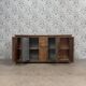 Old bar icebox in oak and zinc - sideboard (renovated)