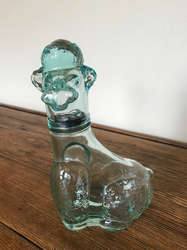 Vintage poodle decanter Vetreria Etrusca