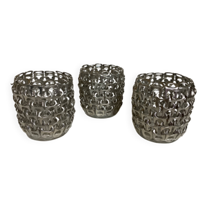 trio de bougeoirs en