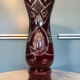 Bohemian cut crystal vase, 1950, h= 29 cm.