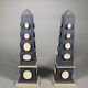 Pair of Ornate Obelisks with Cameos in Plaster in the Antique Style, Late 18th Century