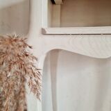 Table pedestal table curved feet white