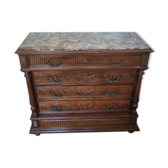 Chest of drawers with marble