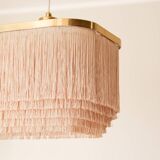 Hans Agne Jakobsson Silk fringe & brass pendant model T607, circa 1960.