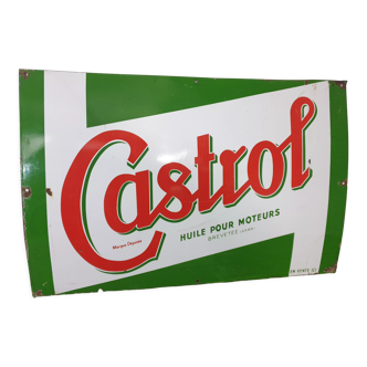 Enamel plate castrol