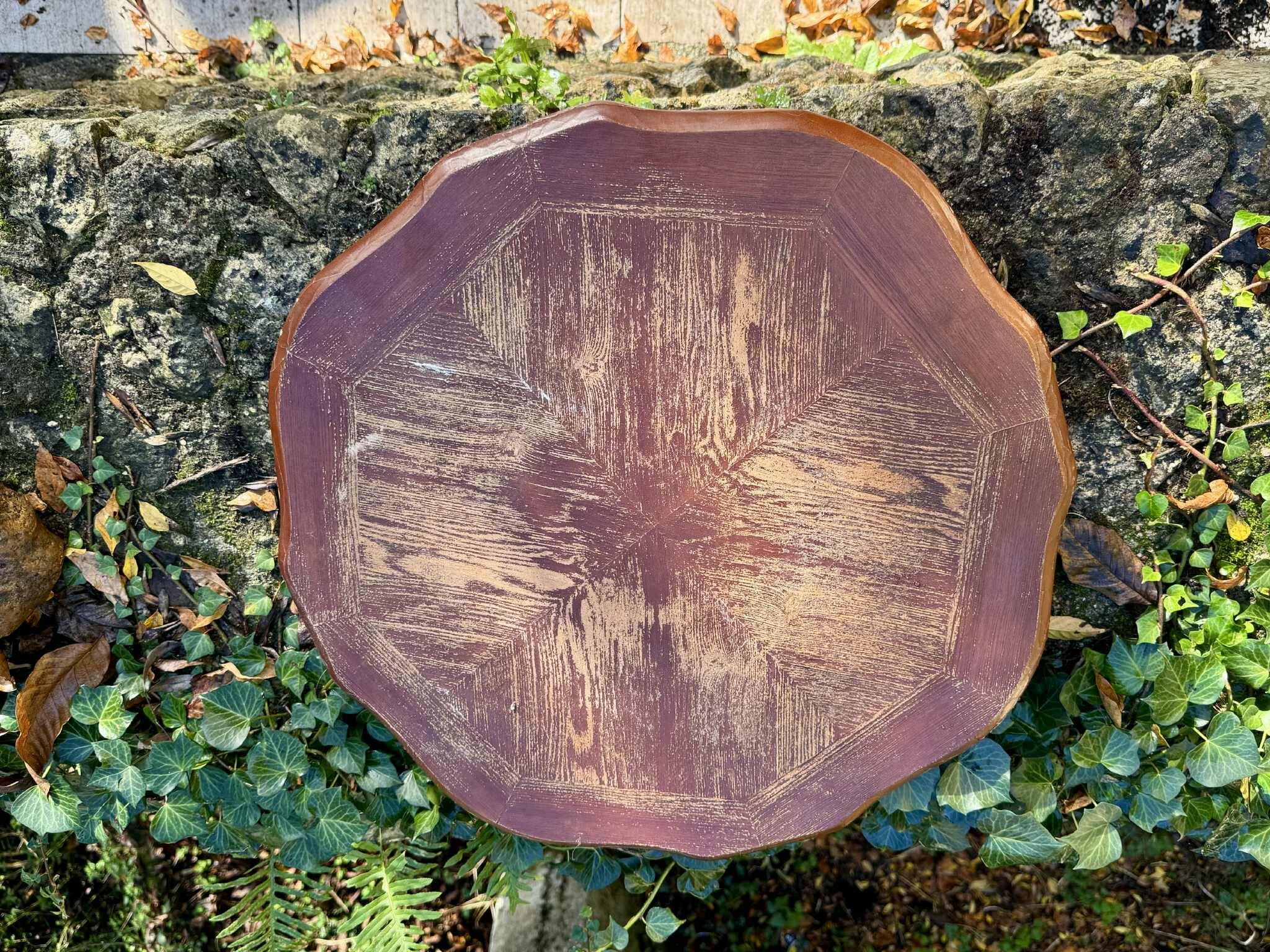 Vintage solid wood side table