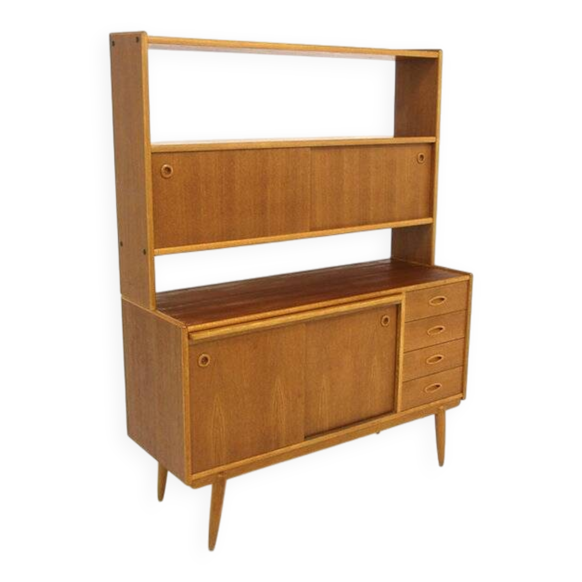 Scandinavian secretary desk in teak and oak, Sweden, 1960
