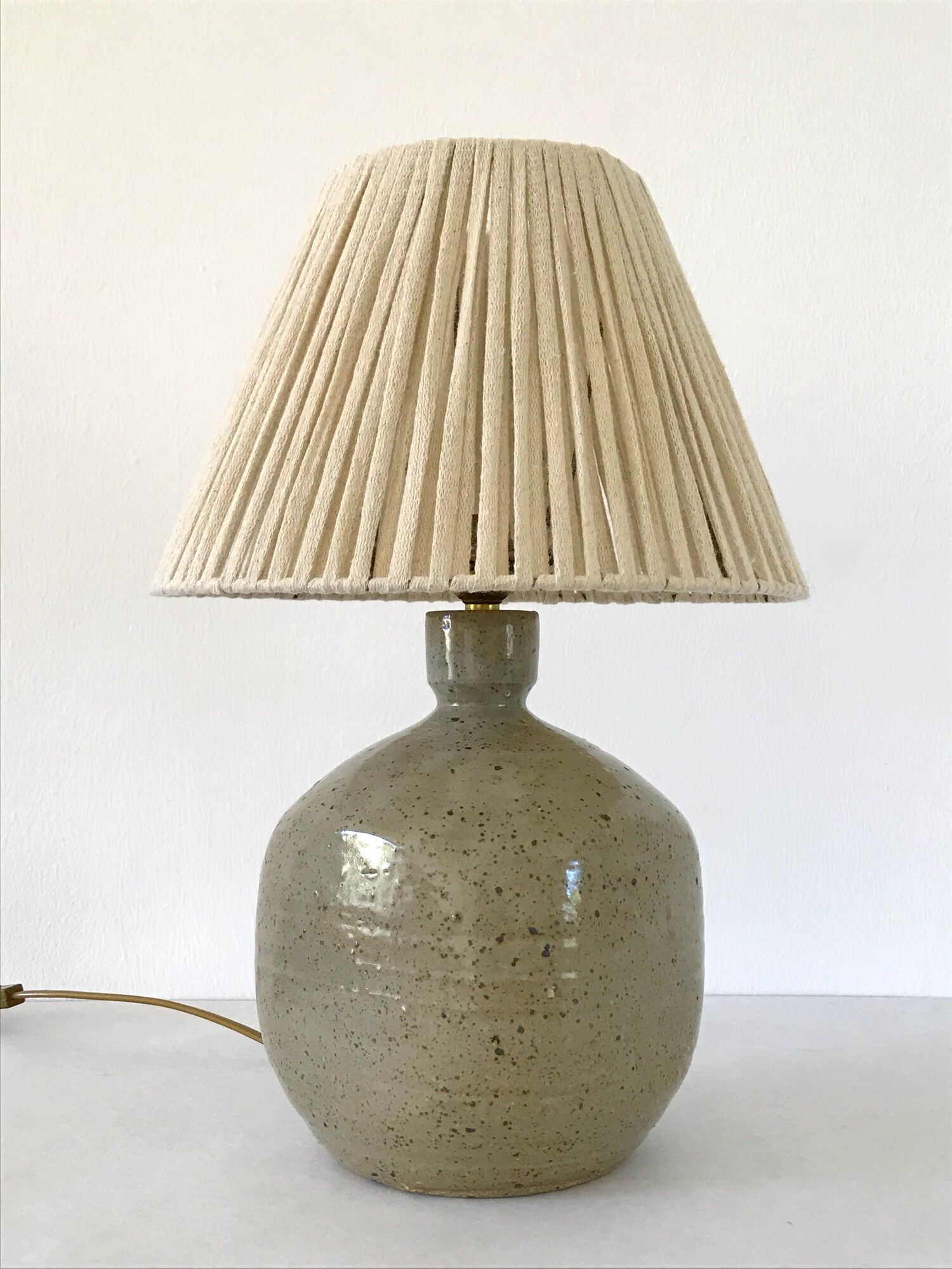 Vintage lamp in glazed stoneware 70s