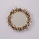Palwa Crystal Back lid mirror, Hollywood Regency 1970s