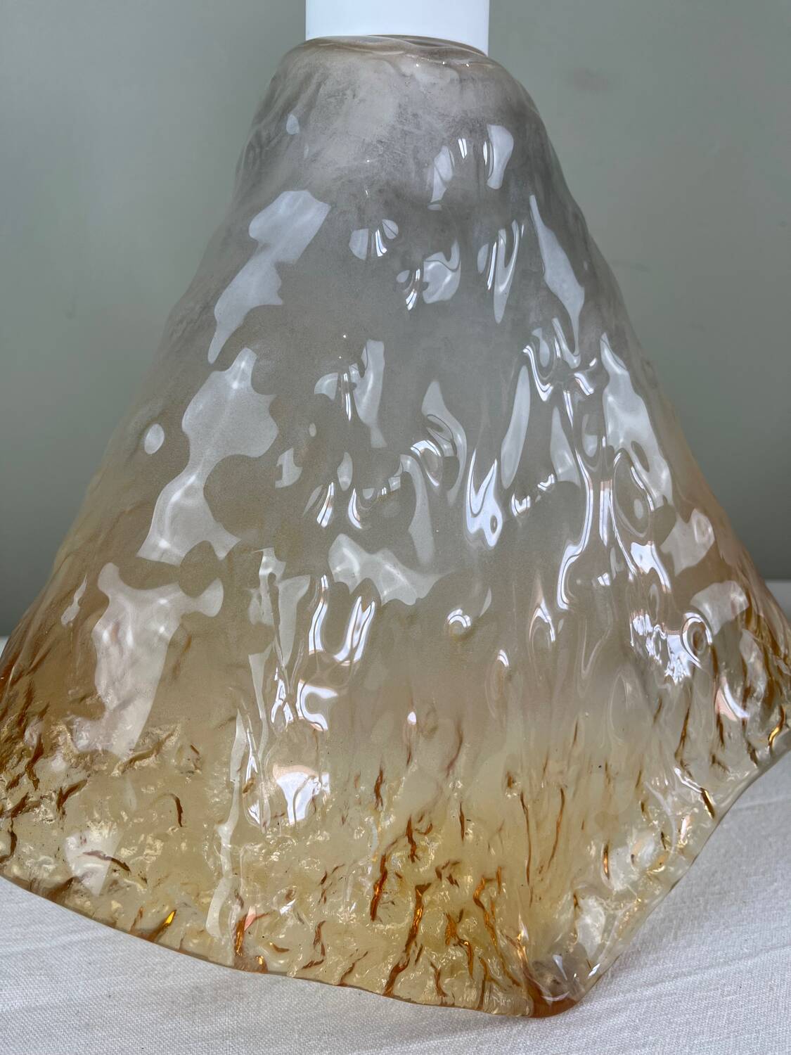Amber glass pendant