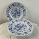 Set of 6 deep plates Salins Royal France with blue floral decoration.