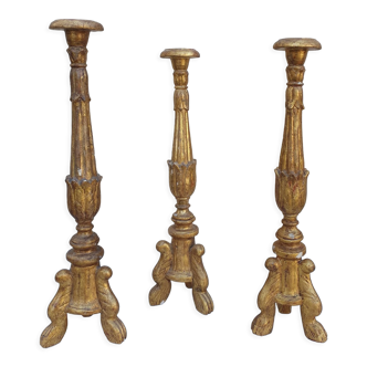 3 spikes candles or old Church candlesticks