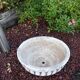 Round planter vintage concrete structured 60, 70 years