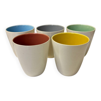 Set of 5 vintage Villeroy and Boch cups and mugs
