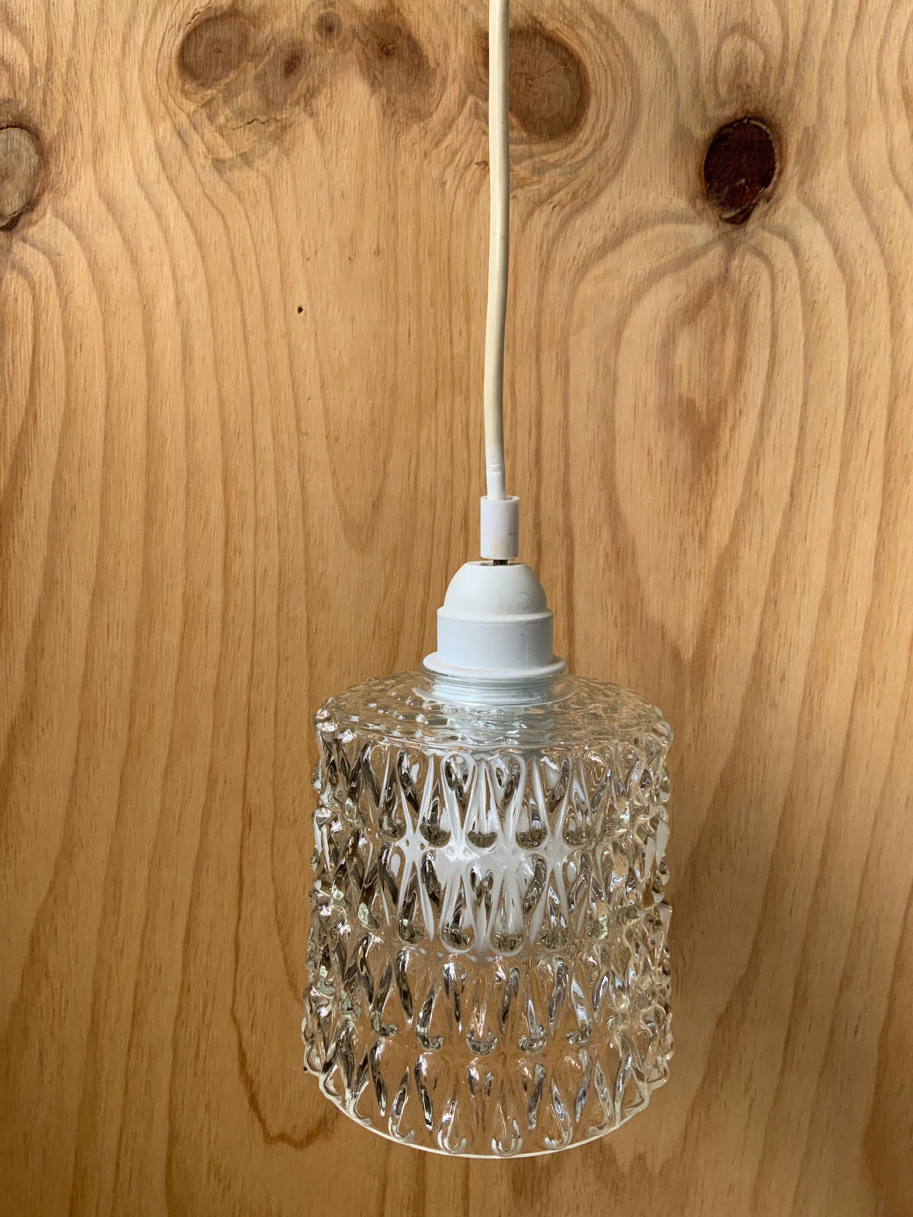 Vintage glass pendant lamp