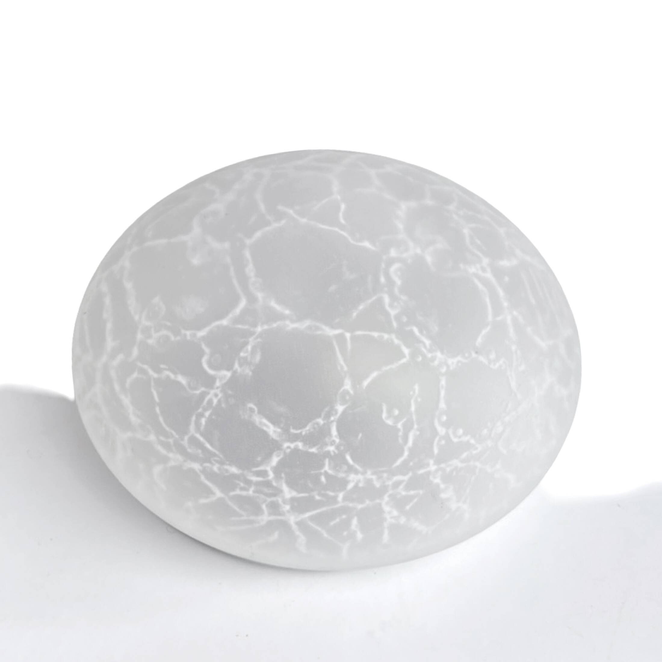 Plafonnier en verre moderniste veb narva allemagne années 1970.