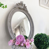 Old mirror patinated chic countryside