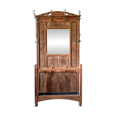 Art Deco entrance coat rack in walnut - Early 20th century