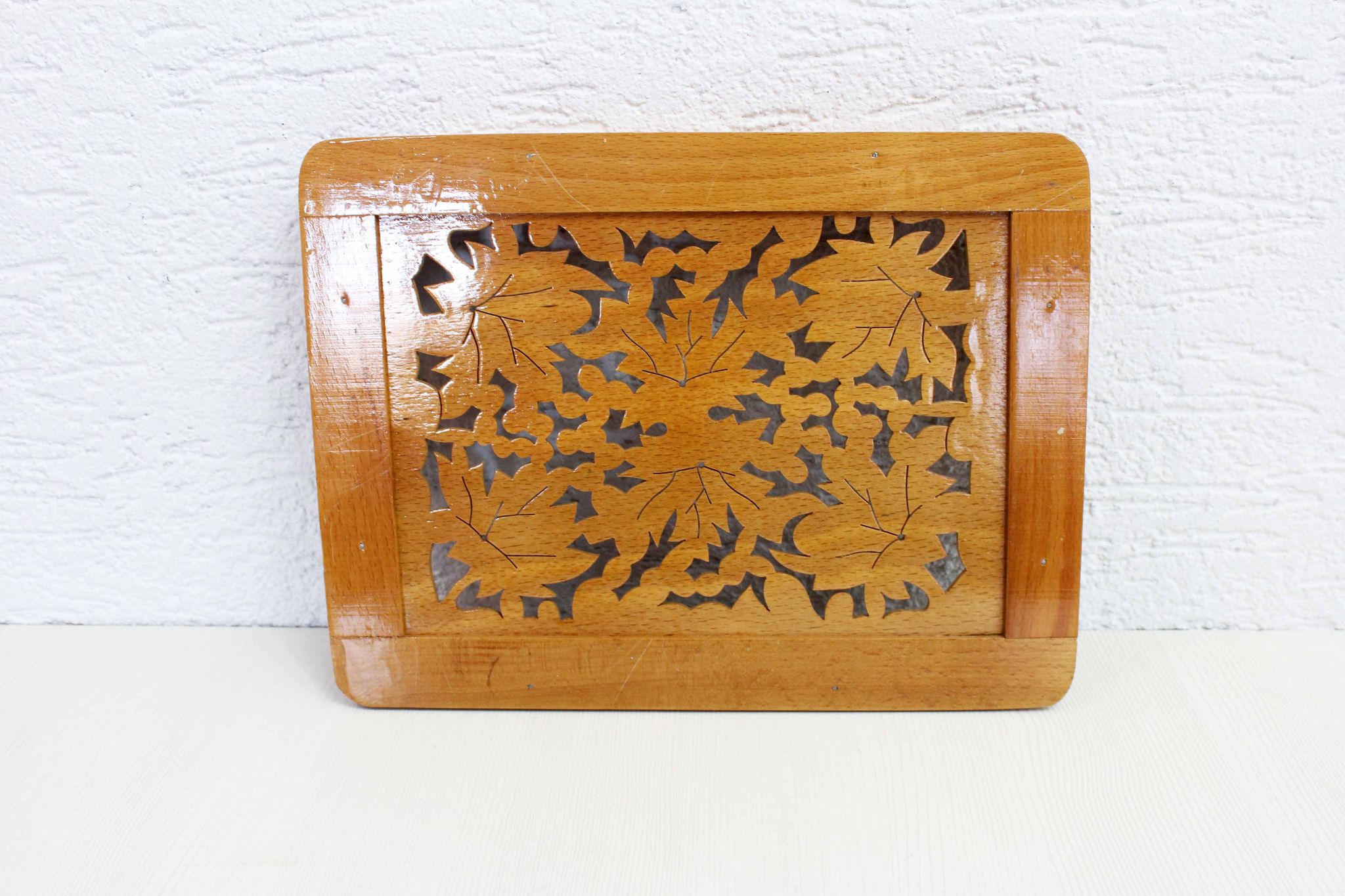 Plateau vintage en bois