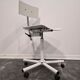 1980s Vintage Industrial Swivel Chair with Adjustable Backrest and Cas