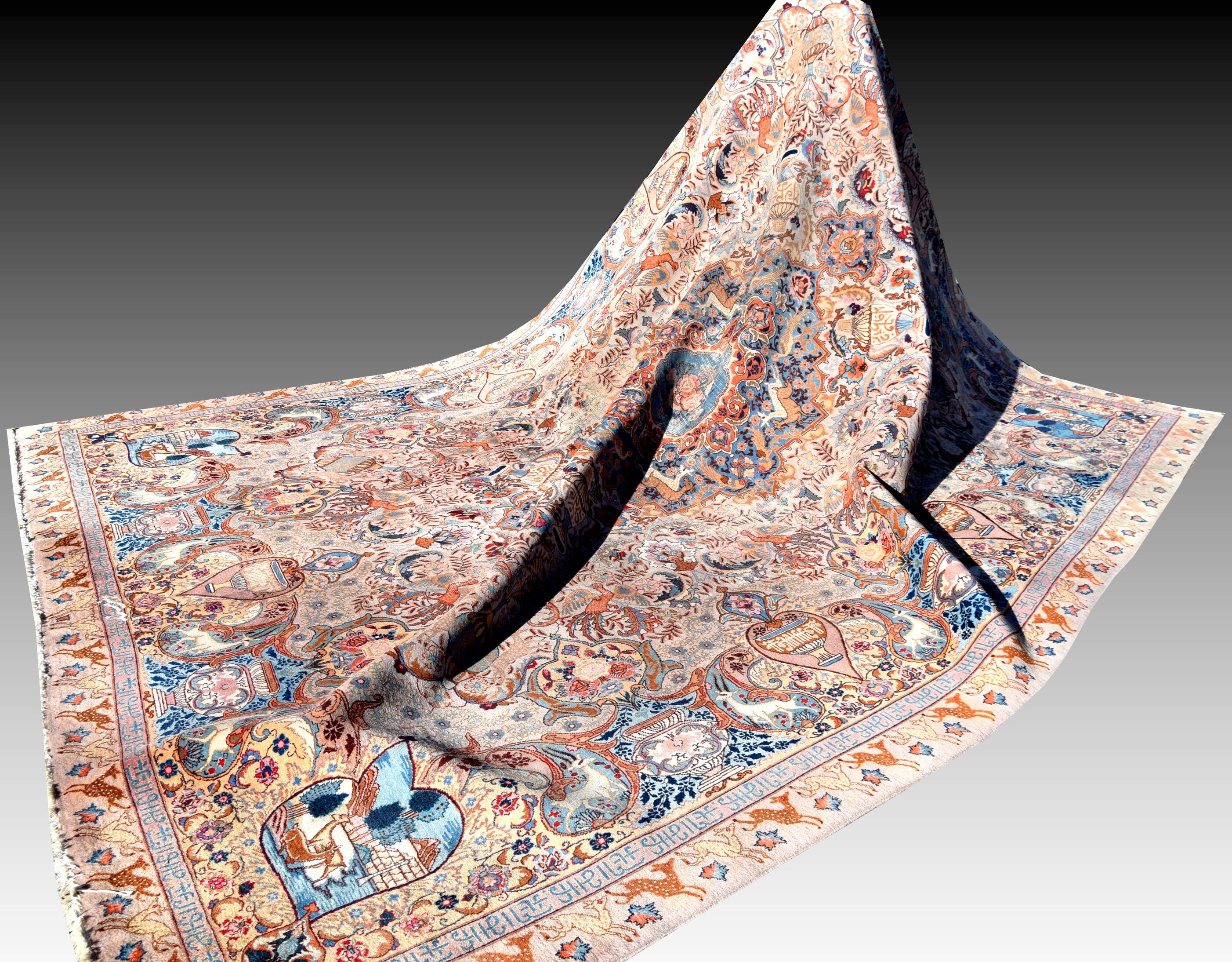 Large Iranian Oriental Rug KASHMAR - 2.95 x 3.95 Meters