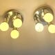 Set of Two Wall Lamps, Flush Mount, Sputnik, Space Age, Italy, 1970s