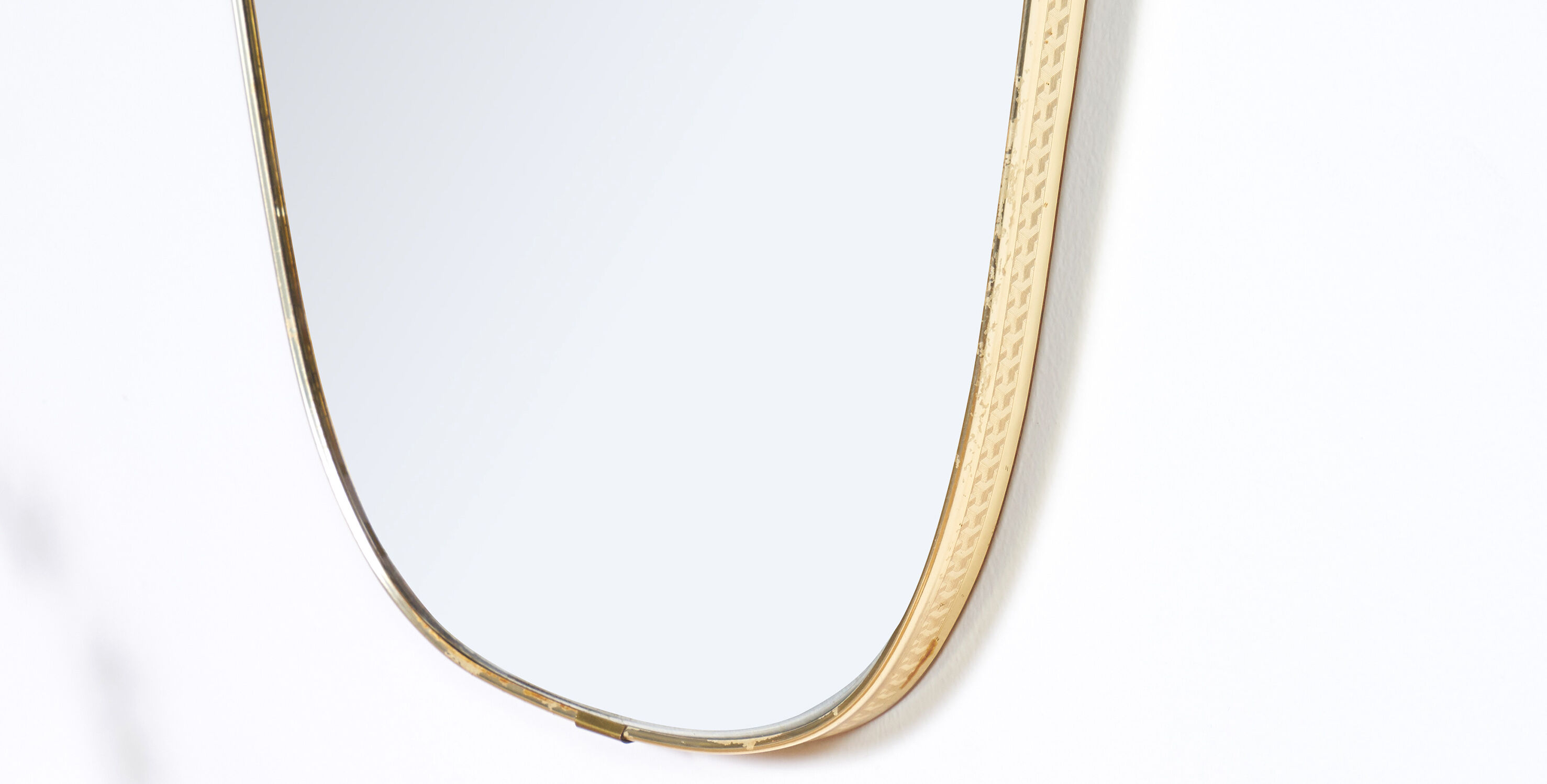 Miroir rétroviseur doré 1950