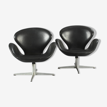 Paire de "Swan Chairs" d'Arne Jacobsen