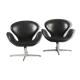 Paire de "Swan Chairs" d'Arne Jacobsen
