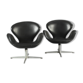 Pair of "Swan Chairs" by Arne Jacobsen