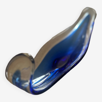 Bol décoratif en cristal bleu cobalt BAYEL