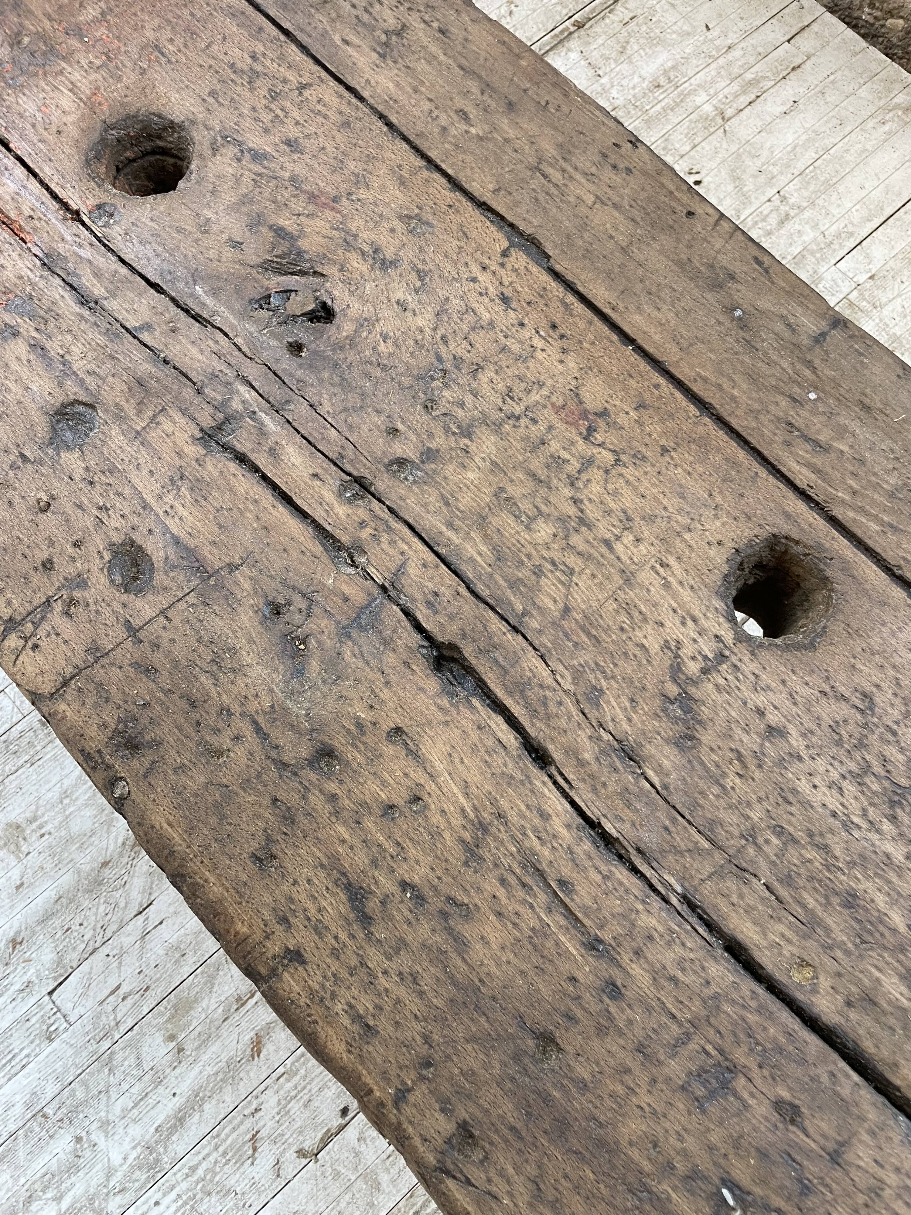 Workbench bench coffee table solid oak XXL