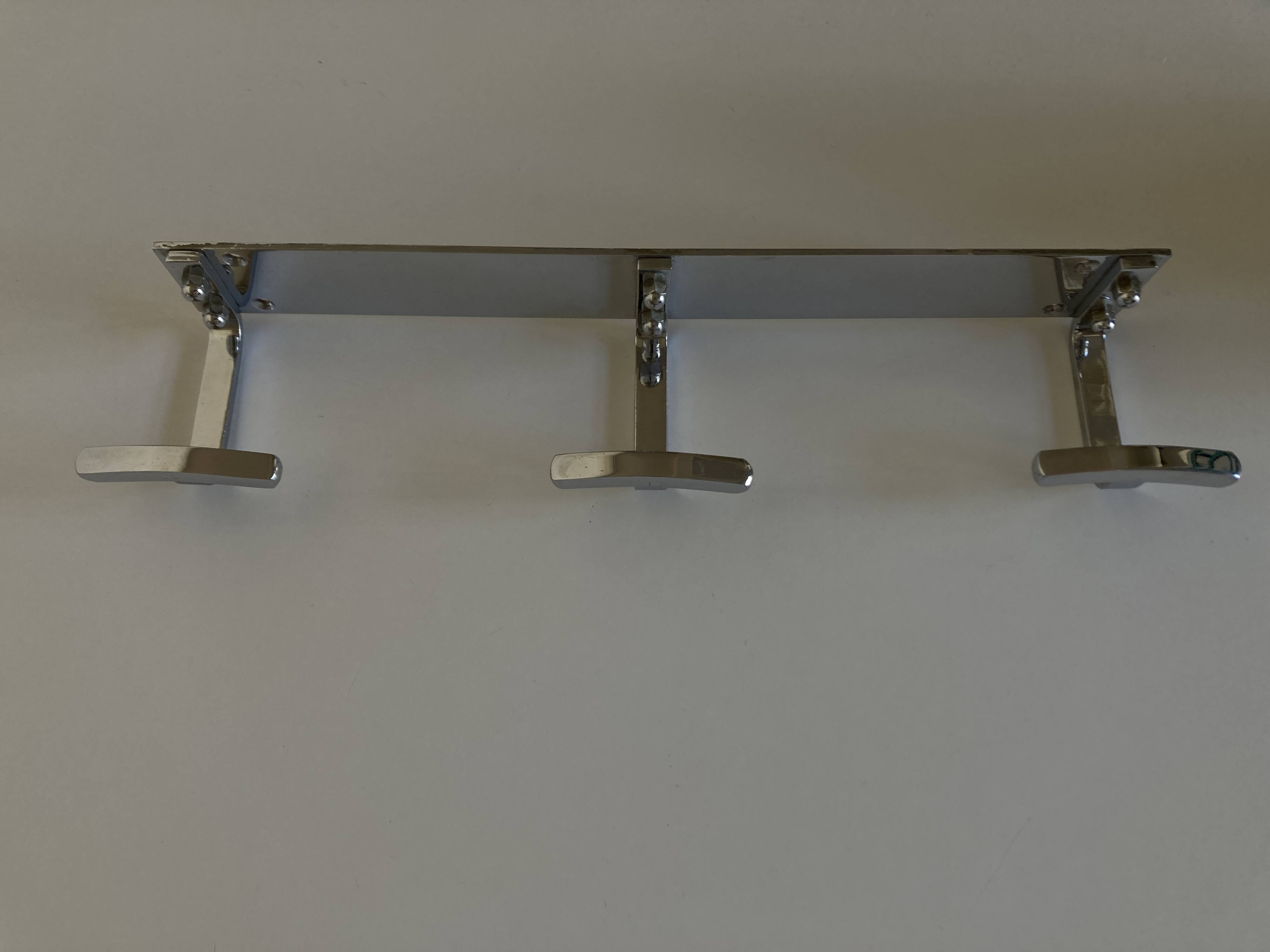 chrome bathroom hook art deco 1950