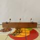 Vintage wooden wall coat rack - triple ball hook