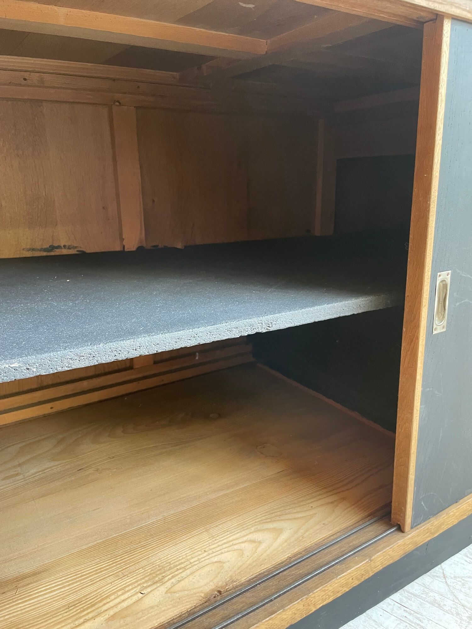 Two-sided counter sliding doors oak XXL 4m enfilade