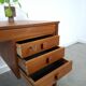 Teak vrijstaand bureau met lade uit Denemarken