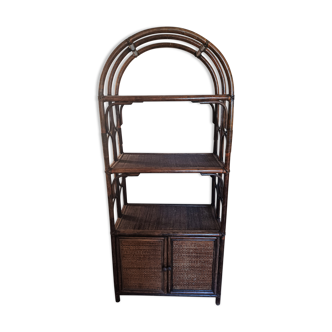 Vintage rattan bookcase