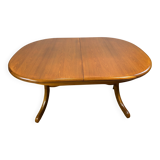Mid Century Retro Teak Oval Danish Extending Dining Table (Circa 1960–1970)