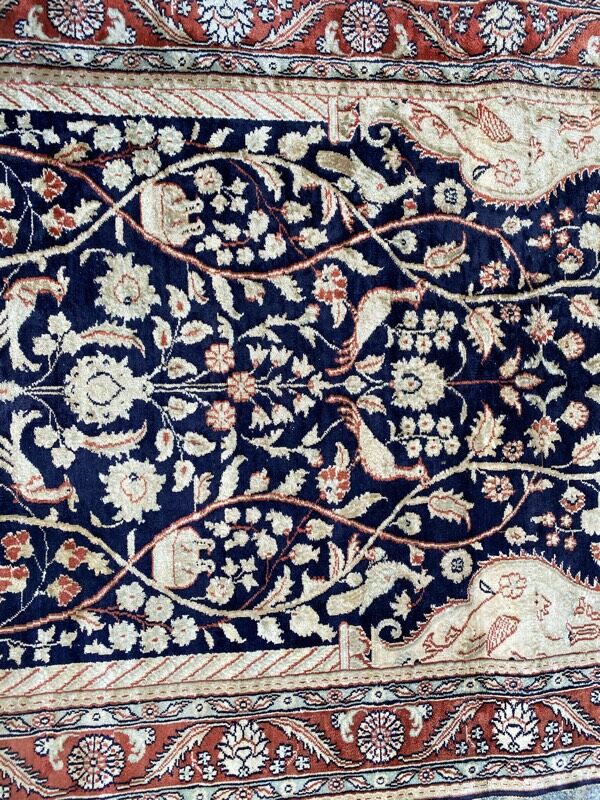 Vintage Sino Hereke silk rug 94x154 cm
