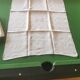 6 old damask linen napkins with a monogram
