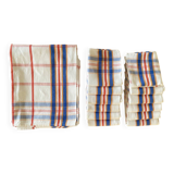 Antique Scottish tablecloth + 12 napkins - 210x115 - cotton