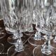 Set of 12 vintage wine glasses in chiseled crystal