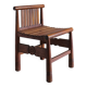 Carved oak low back chair | France | 1960s
