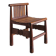 Carved oak low back chair | France | 1960s