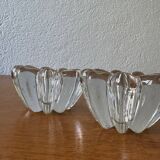 60s crystal flower candle holder