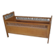 Lit bébé vintage bois et rotin année 60 enfant