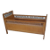 Lit bébé vintage bois et rotin année 60 enfant
