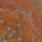 88x344 Cm Turkish Vintage Runner, Wool Runner Rug, Hallway Runner,