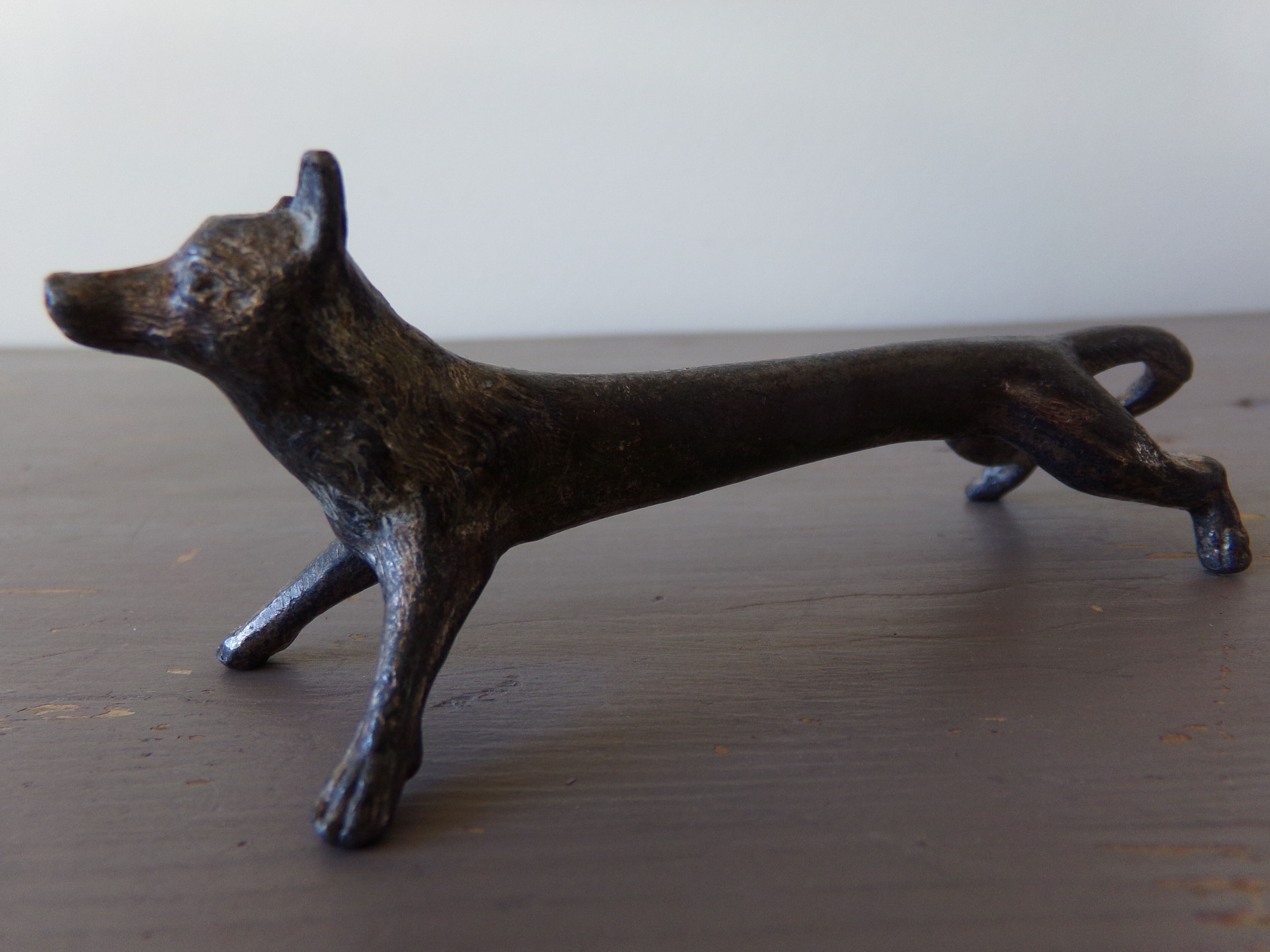 8 antique tin animal knife holders